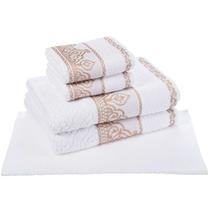 Jogo de Banho Gigante 05 Peças Cavhome 100% Algodão Barroca