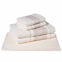 Jogo de Banho Gigante 05 Peças Cavhome 100% Algodão Taj