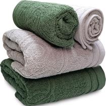 Jogo de Banho Gigante Atlântica Elos 100% Algodão Jacquard Fio Penteado 4 Peças Toalha Banhão Grossa Jogo de Banho Gigante Atlântica Elos 100% Algodão Jacquard Fio Penteado 4 Peças Toalha Banhão Grossa