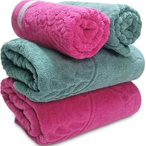 Jogo de Banho Gigante Atlântica Ravenna 100% Algodão Fio Penteado Jacquard Aveludada Toalha Banhão