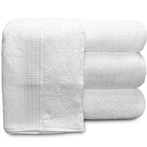 Jogo de Banho Gigante Buettner Dakota Renda 4 Peças 100% Algodão Presente Toalha Banhão Macia Grossa