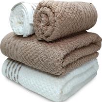 Jogo de Banho Karsten Chardon 4 Peças 100% Algodão - Barra em Anarruga Grossa Macia Antipilling Jogo de Banho Karsten Chardon 4 Peças 100% Algodão - Barra em Anarruga Grossa Macia Antipilling