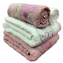 Jogo de Banho Karsten Yuna 100% Algodão Barra Jacquard Floral Macia 4pçs