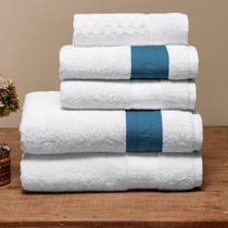 Jogo de Banho Pádua 5Pçs 100% Algodão Egípcio Várias Cores