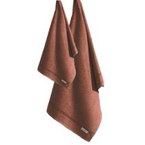 Jogo de Banho Pérola Em Relevo Marrom 400g/m 70x140cm Dohler