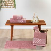 Jogo de Banho Petit Poá 05 Peças Rosa Chá