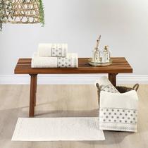 Jogo de Banho Petit Poa Algodão 5 Peças - Perola