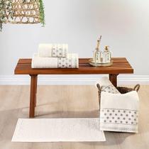 Jogo De Banho Petit Poa Algodão 5 Peças - Perola