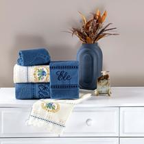 Jogo de Banho Ponto Russo 100% Algodão 05 Peças