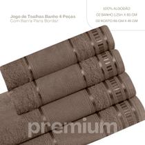 Jogo de Banho Premium 4 Peças 100% Algodão