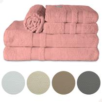 Jogo De Banho Rosto Pés 5 Peças 100% Algodão Hipoalergênica