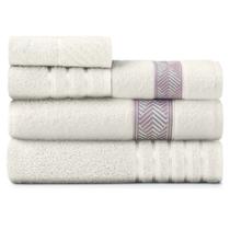 Jogo de Banho Teka Diamante Branco 5 Peças - Algodão 450g/m² Jogo de Banho Teka Diamante Branco 5 Peças - Algodão 450g/m²
