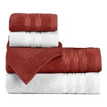 Jogo de Banho Teka Hanna 5 Peças - 100% Algodão 420g/m2 Jogo de Banho Teka Hanna 5 Peças - 100% Algodão 420g/m2