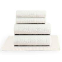 Jogo De Banho Toalhas Numa 100% Algodão Fio Penteado Macio 05 Peças Natureza - Off White