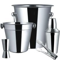 Jogo de bar baldes com 6 pecas em aço inox - Dynasty