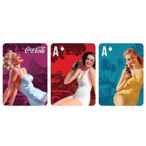 Jogo De Baralho Plástico Coca-Cola Pin Up Blonde Lady