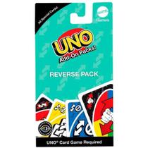 Jogo De Baralho Uno Add-On Pack Inverter Turquesa Acessível Daltonismo 16 Cartas Mattel Ref: JCV56