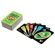 Jogo de baralho Uno, Mattel Games, tema Rick and Morty, inclui 112 cartões e instruções (idioma espanhol não garantido).