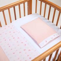 Jogo De Berço Bebê Rosa Tamanho Americano 3 Pçs Papi