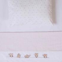 Jogo de berco bordados papi tamanho americano contem 03 pecas 4933