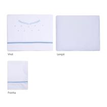 Jogo De Berço Mami Classicos Tamanho Americano Contém 03 Peças Classico Azul 2746 - Papi