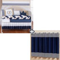 Jogo De Berço Modelo Baby Teddy Trançado Menina Menino 12 Peças Com Cortina Estampada Jogo De Berço Modelo Baby Teddy Trançado Menina Menino 12 Peças Com Cortina Estampada