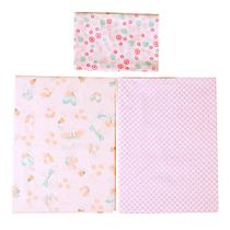 Jogo de Berço Papi 3 Pçs Padrão Americano Borboletas Rosa Jogo de Berço Papi 3 Pçs Padrão Americano Borboletas Rosa