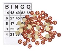 Jogo De Bingo 18 Cartelas E 75 Numeros Em Madeira