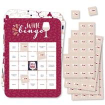 Jogo de bingo Big Dot of Happiness But First, Wine - Degustação de vinhos Jogo de bingo Big Dot of Happiness But First, Wine - Degustação de vinhos