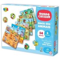 Jogo de Bingo Bingo dos Animais 54 Peças com 6 Cartelas Jogo de Bingo Bingo dos Animais 54 Peças com 6 Cartelas
