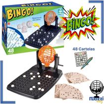 Jogo de Bingo com 48 Cartelas e Globo Giratório 90 Bolinhas