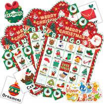 Jogo de bingo de Natal Homseon 39 unidades para crianças e adultos Jogo de bingo de Natal Homseon 39 unidades para crianças e adultos