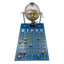 Jogo De Bingo Globo De Metal Tabuleiro Em Madeira N1 - Gb01