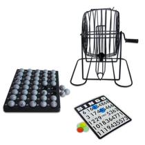 Jogo de Bingo Globo Metal Profissional Completo + Cartelas