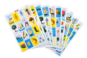 Jogo de bingo mexicano da Loteria Don Clemente com 10 tabuleiros