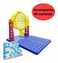 Jogo De Bingo Roleta 48 Cartelas 90 Bolinhas Brinquedos Top