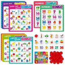 Jogo de bingo SpriteGru Alphabet em maiúsculas/minúsculas/número 4-8