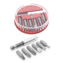 Jogo De Bits 7 Peças Com Adaptador Magnético Tradestar Jogo De Bits 7 Peças Com Adaptador Magnético Tradestar