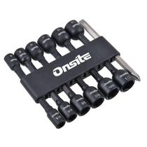 Jogo de Bits Canhão Impacto Magnético 1/4 á 1/2'' - 6 á 13mm - 14 Peças (702774) - Onsite