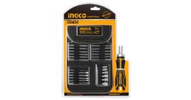 Jogo de bits com suporte com catraca ingco com 26 pecas