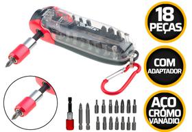 Jogo De Bits Diversos Com Adaptador Magnético 18 Peças