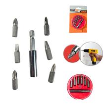 Jogo de Bits e Ponteira Parafusadeira 7 Peças BFH3380 Bestfer Jogo de Bits e Ponteira Parafusadeira 7 Peças BFH3380 Bestfer