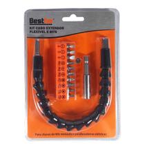 Jogo de Bits e Ponteiras com Porta Bits e Extensão Haste Flexivel 12 Peças BFH2774 Bestfer Jogo de Bits e Ponteiras com Porta Bits e Extensão Haste Flexivel 12 Peças BFH2774 Bestfer