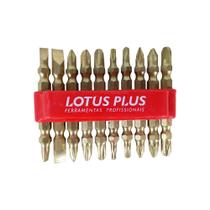 Jogo de Bits e Ponteiras Dupla 65mm com 10 Peças Lotus