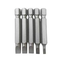 Jogo De Bits Fenda Com 05 Peças CRV - Longo 50mm Fertak