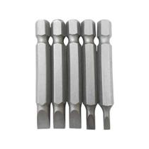 Jogo De Bits Fenda Com 05 Peças CRV - Longo 50mm Fertak