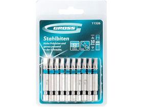 Jogo de Bits Fenda Gross 1/4” 1132656 10 Peças