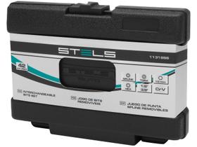 Jogo de Bits Fenda/Torx 3/8''-1/2'' Aço CRV 42 Peças 1131856 Stels Jogo de Bits Fenda/Torx 3/8''-1/2'' Aço CRV 42 Peças 1131856 Stels