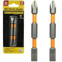 jogo de bits para parafusadeira com 2 pontas duplas fenda e philips 70mm - SQ COMERCIO