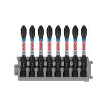 Jogo de Bits PH2 Phillips Impact 55mm 1/4 POL 8 Peças IMPACT BOSCH Jogo de Bits PH2 Phillips Impact 55mm 1/4 POL 8 Peças IMPACT BOSCH